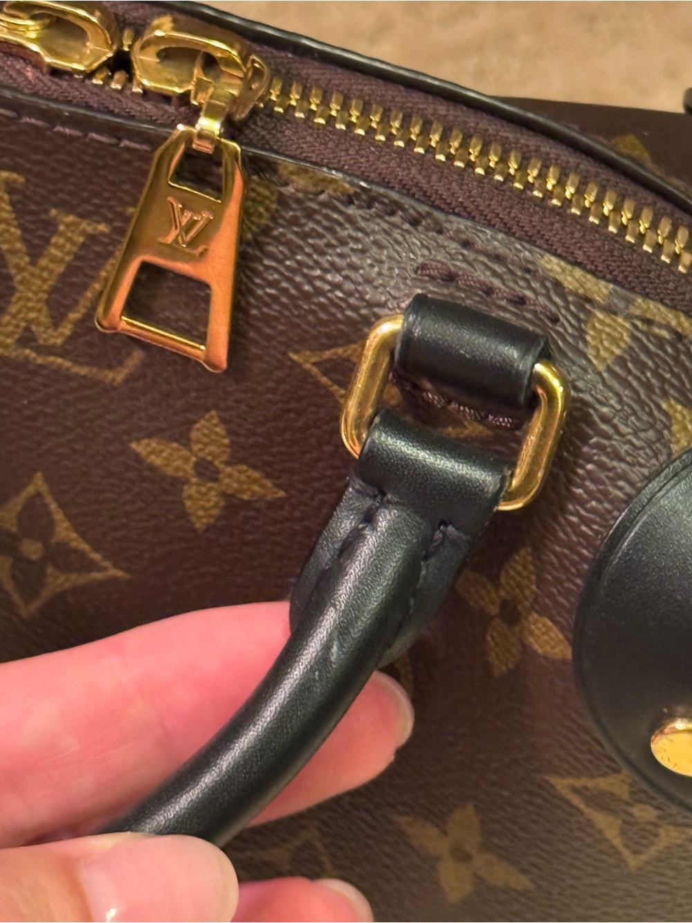 Louis Vuitton Monogram Petite Malle Souple Brown & Black (Gold Hardware) - Picture 7 of 15